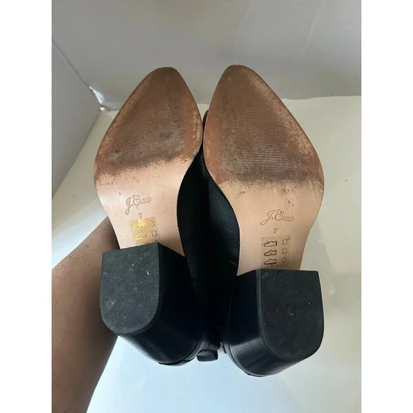 J.Crew Black Leather Chelsea Western Boots size 7 - Picture 7 of 10